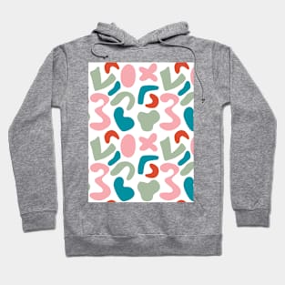 Elegant Abstract Shapes Pattern In Pastel Colors Hoodie
